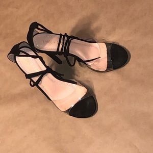 WRAP UP HEELS WITH CLEAR STRAP